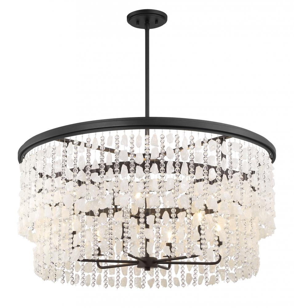 Shimmering Elegance 9 Light Chandelier