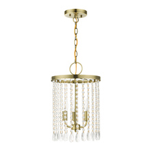 Livex Lighting 51060-01 - 3 Lt Antique Brass Pendant Chandelier