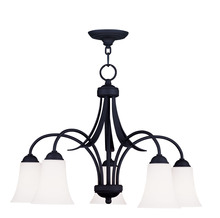 Livex Lighting 6476-04 - 5 Light Black Chandelier