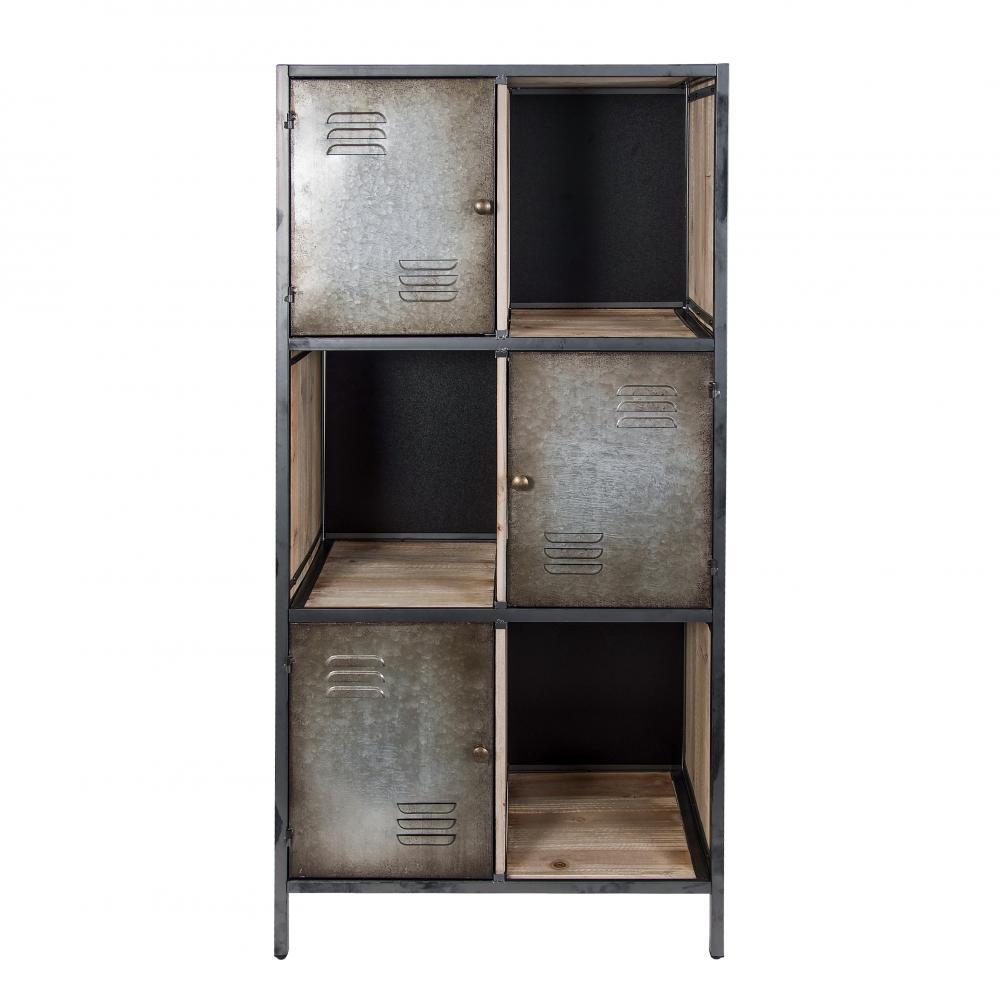 Jayce Rustic Cube Locker Bookcase