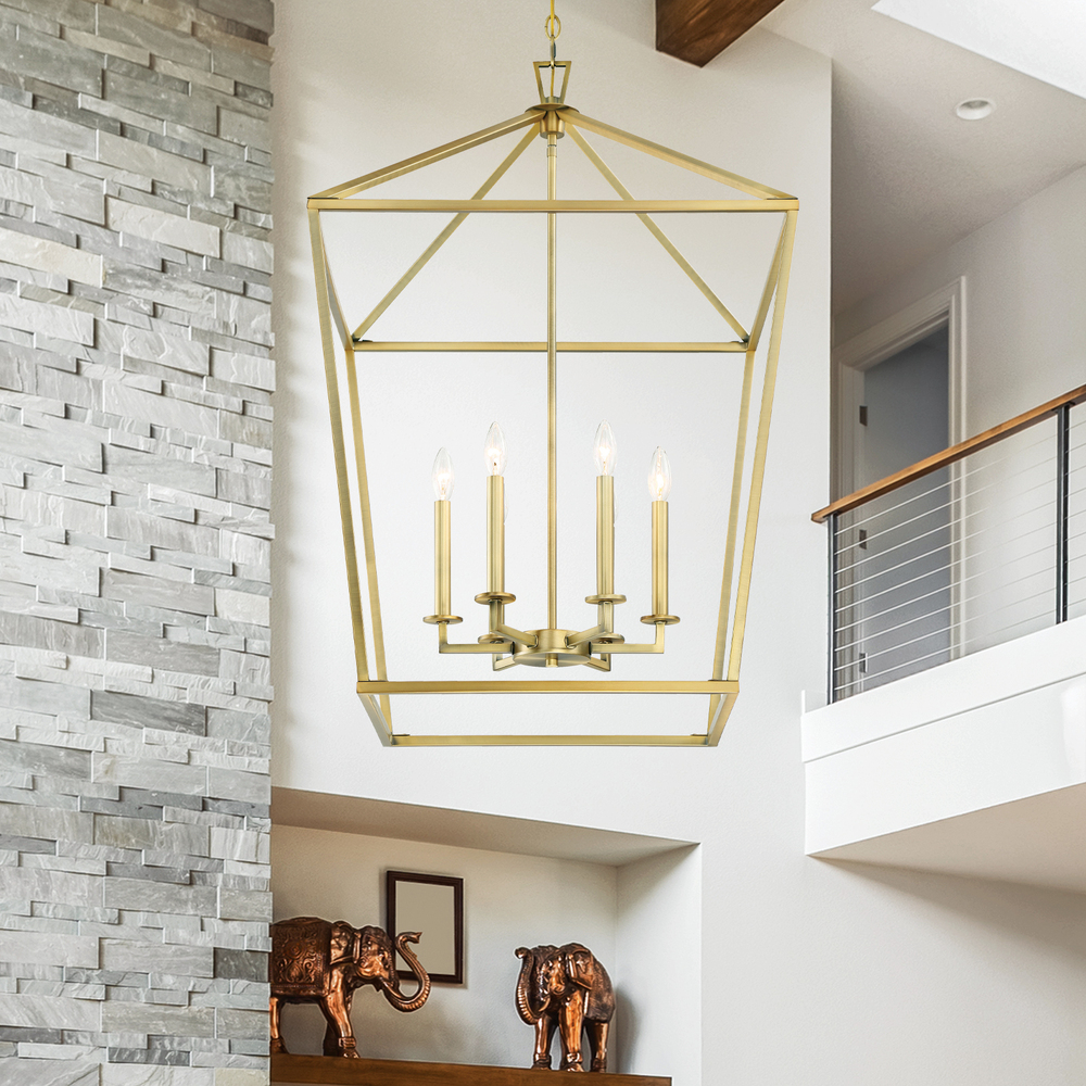 Townsend 6-Light Pendant in Warm Brass