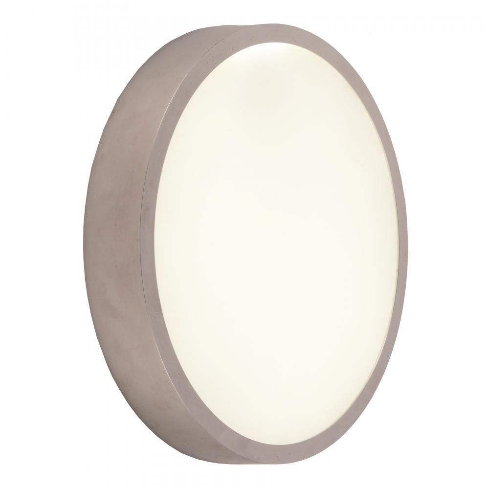 Aperture 24-Watt Chrome Finish Integrated LEd Circle Wall Sconce / Ceiling Light 7 in. Dia x 1.5 in.