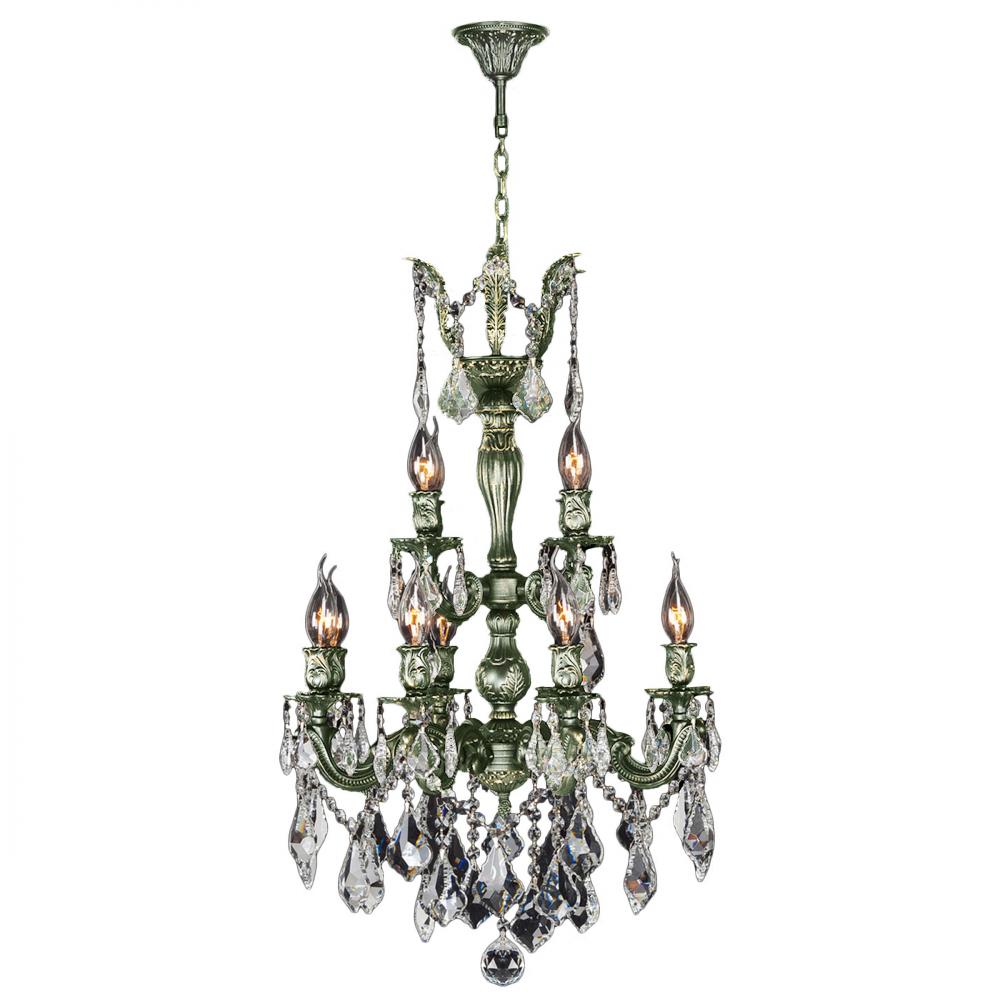 Versailles 12-Light Antique Bronze Finish and Clear Crystal Chandelier 21 in. Dia x 32 in. H Two 2 T