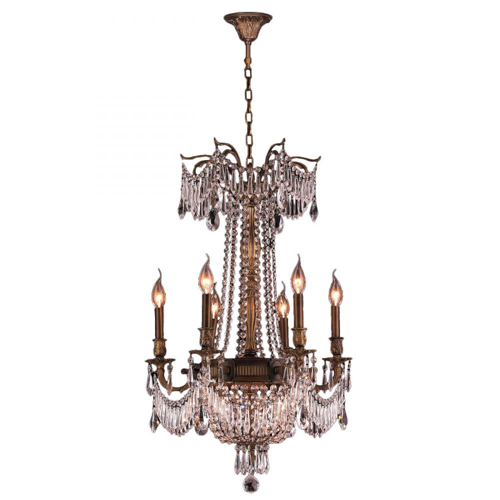 Winchester 9-Light Antique Bronze Finish and Clear Crystal Chandelier 20 in. Dia x 29 in. H Medium