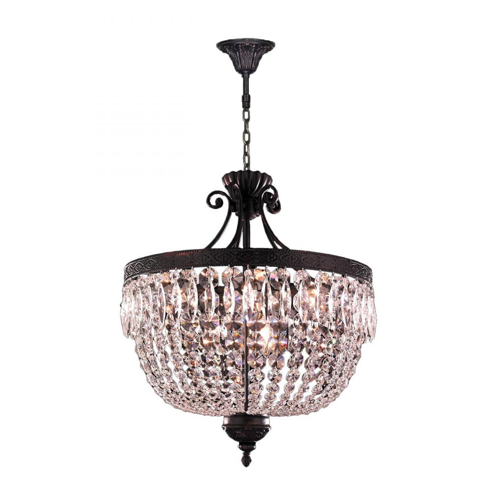 Enfield 12-Light dark Bronze Finish and Clear Crystal Chandelier 20 in. Dia x 25 in. H Medium