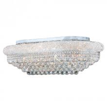 Worldwide Lighting Corp W33007C36 - Empire 18-Light Chrome Finish and Clear Crystal Flush Mount Ceiling Light 36 in. L x 20 in. W x 12 i