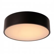 Worldwide Lighting Corp W33560MB16 - Aperture 24-Watt Matte Black Finish Integrated LEd Circle Flush Mount Ceiling Light 16 in. Dia x 4 i