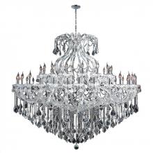 Worldwide Lighting Corp W83001C72 - Maria Theresa 49-Light Chrome Finish and Clear Crystal Chandelier 72 in. Dia x 60 in. H Two 2 Tier E