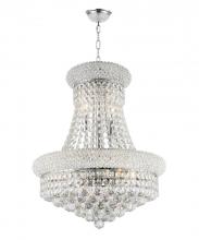 Worldwide Lighting Corp W83030C16 - Empire 8-Light Chrome Finish and Clear Crystal Chandelier 16 in. Dia x 20 in. H Round Mini