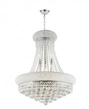 Worldwide Lighting Corp W83030C20 - Empire 12-Light Chrome Finish and Clear Crystal Chandelier 20 in. Dia x 26 in. H Round Medium