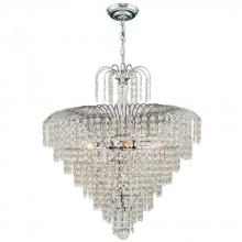 Worldwide Lighting Corp W83031C20 - Empire 7-Light Chrome Finish and Clear Crystal Chandelier 20 in. Dia x 24 in. H Round Medium