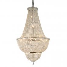Worldwide Lighting Corp W83032C36 - Empire Collection 24 Light Chrome Finish Crystal Chandelier 36" d x 59" H Round Large