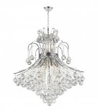 Worldwide Lighting Corp W83040C25 - Empire 15-Light Chrome Finish and Clear Crystal Chandelier 25 in. Dia x 31 in. H Round Large