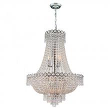 Worldwide Lighting Corp W83049C20 - Empire 12-Light Chrome Finish and Clear Crystal Chandelier 20 in. Dia x 28 in. H Round Medium