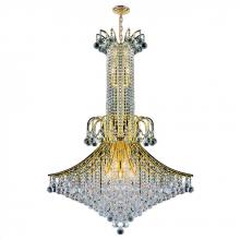 Worldwide Lighting Corp W83051G35 - Empire 16-Light Gold Finish and Clear Crystal Chandelier 35 in. Dia x 48 in. H Large
