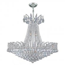 Worldwide Lighting Corp W83053C24 - Empire 11-Light Chrome Finish and Clear Crystal Chandelier 24 in. Dia x 24 in. H Round Large