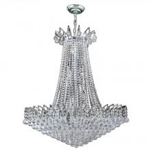 Worldwide Lighting Corp W83053C29 - Empire 16-Light Chrome Finish and Clear Crystal Chandelier 29 in. Dia x 32 in. H Round Large