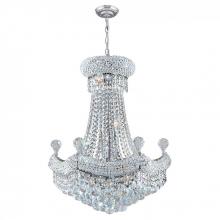 Worldwide Lighting Corp W83074C20 - Empire 12-Light Chrome Finish and Clear Crystal Chandelier 20 in. Dia x 26 in. H