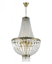 Worldwide Lighting Corp W83088B16 - Metropolitan 6-Light Antique Bronze Finish and Clear Crystal Chandelier 16 in. Dia x 26 in. H Mini