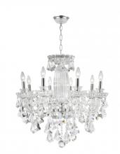 Worldwide Lighting Corp W83091C25 - Olde World Collection 8 Light Chrome Finish Crystal Chandelier 25" D x 25" H Large