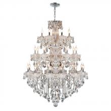 Worldwide Lighting Corp W83094C42 - Olde World Collection 23 Light Chrome Finish Crystal Chandelier 42" D x 56" H Three 3 Tier L