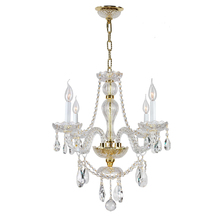 Worldwide Lighting Corp W83095G23 - Provence 4-Light Gold Finish and Clear Crystal Chandelier 23 in. Dia x 25 in. H Medium