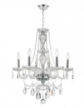 Worldwide Lighting Corp W83096C23-CL - Provence 6-Light Chrome Finish and Clear Crystal Chandelier 23 in. Dia x 31 in. H Medium