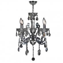Worldwide Lighting Corp W83109C20-CH - Kronos Collection 4 Light Chrome Finish and Chrome Crystal Chandelier 20" D x 24" H Medium