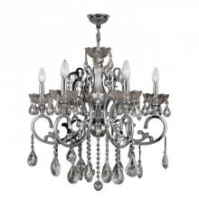 Worldwide Lighting Corp W83109C26-CL - Kronos Collection 6 Light Chrome Finish and Clear Crystal Chandelier 26" D x 24" H Large