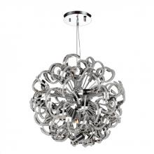 Worldwide Lighting Corp W83112C24 - Medusa 13-Light Chrome Finish with Clear Crystal Chandelier 24 in. Dia x 24 in. H Large