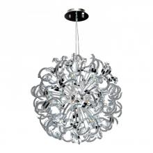 Worldwide Lighting Corp W83112C28 - Medusa 25-Light Chrome Finish with Clear Crystal Chandelier 28 in. Dia x 28 in. H Large
