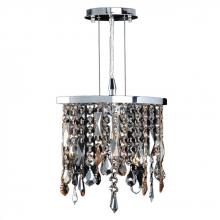 Worldwide Lighting Corp W83124C10 - Fiona Collection 1 Light Chrome Finish Multi-colored Crystal Pendant 10" L x 4" W x 11"