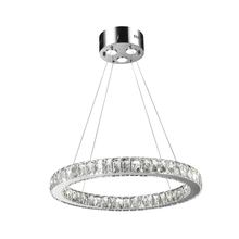 Worldwide Lighting Corp W83146KC24 - Galaxy 15 Integrated LEd Light Chrome Finish diamond Cut Crystal Circular Ring dimmable Chandelier 6
