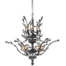 Worldwide Lighting Corp W83152F21 - Aspen 8-Light dark Bronze Finish and Crystal Floral Chandelier 21 in. Dia x 22 in. H Two 2 Tier Medi