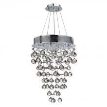 Worldwide Lighting Corp W83211C16 - Icicle 7-Light Chrome Finish and Clear Crystal Chandelier 16 in. Dia x 24 in. H Mini