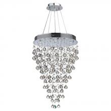 Worldwide Lighting Corp W83214C24 - Icicle 9-Light Chrome Finish and Clear Crystal Chandelier 24 in. Dia x 36 in. H Large