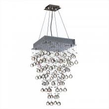 Worldwide Lighting Corp W83236C16 - Icicle Collection 5 Light Chrome Finish and Clear Crystal Square Chandelier 16" L x  16" W x