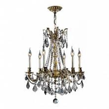 Worldwide Lighting Corp W83305BP23-CL - Windsor 6-Light Antique Bronze Finish and Clear Crystal Chandelier 23 in. Dia x 26 in. H Medium