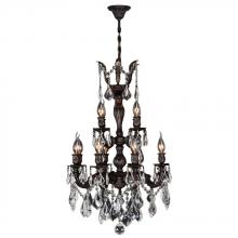 Worldwide Lighting Corp W83324F21 - Versailles 12-Light dark Bronze Finish and Clear Crystal Chandelier 21 in. Dia x 32 in. H Two 2 Tier