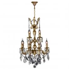Worldwide Lighting Corp W83324FG21 - Versailles 12-Light French Gold Finish and Clear Crystal Chandelier 21 in. Dia x 32 in. H Two 2 Tier
