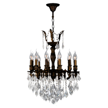 Worldwide Lighting Corp W83336F20 - Versailles 12-Light dark Bronze Finish and Clear Crystal Chandelier 20 in. Dia x 26 in. H Medium