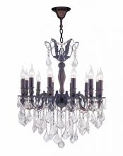 Worldwide Lighting Corp W83339F24 - Versailles 12-Light dark Bronze Finish and Clear Crystal Chandelier 24 in. Dia x 27 in. H Large