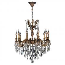 Worldwide Lighting Corp W83340B26 - Versailles 10-Light Antique Bronze Finish and Clear Crystal Chandelier 26 in. Dia x 29 in. H Large