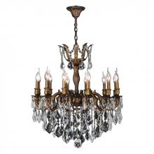 Worldwide Lighting Corp W83341B27 - Versailles 12-Light Antique Bronze Finish and Clear Crystal Chandelier 27 in. Dia x 30 in. H Large