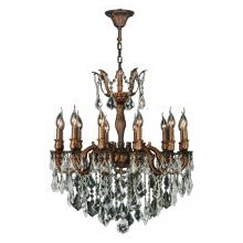 Worldwide Lighting Corp W83341FG27 - Versailles 12-Light French Gold Finish and Clear Crystal Chandelier 27 in. Dia x 30 in. H Large