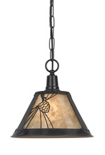 CAL Lighting UP-1107/6-RU - 60W MICA PINECONE METAL PENDANT