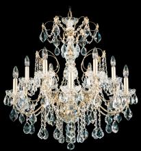 Schonbek 1870 1712-55 - Century 12 Light 120V Chandelier in Jet Black with Clear Heritage Handcut Crystal