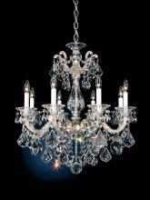 Schonbek 1870 5073-48 - La Scala 8 Light 120V Chandelier in Antique Silver with Clear Heritage Handcut Crystal