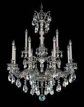 Schonbek 1870 5683-76H - Milano 12 Light 120V Chandelier in Heirloom Bronze with Clear Heritage Handcut Crystal