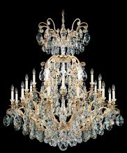 Schonbek 1870 3774-76 - Renaissance 25 Light 120V Chandelier in Heirloom Bronze with Clear Heritage Handcut Crystal